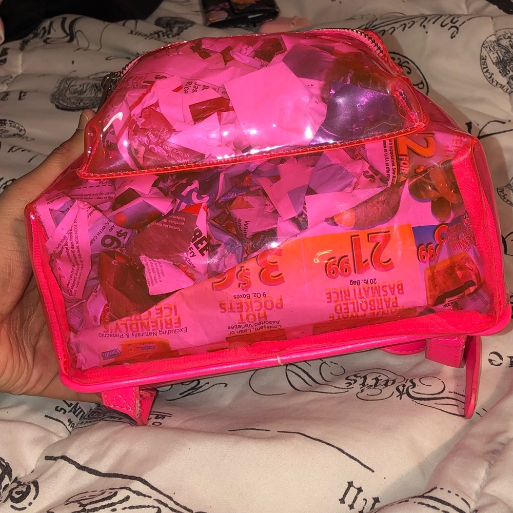 Pink clear mini back pack 💞 - Picture 2 of 6